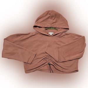 Burnt orange crop hoodie size 12